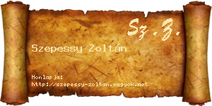 Szepessy Zoltán névjegykártya