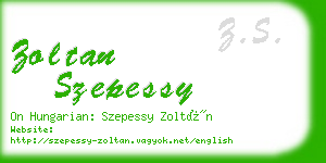 zoltan szepessy business card